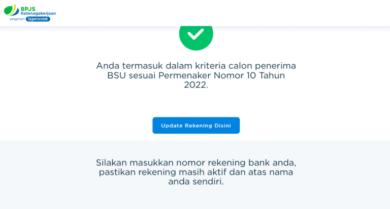 Bsu Rp Ribu Tahap Siap Cair Cara Update Nomor Rekening Di