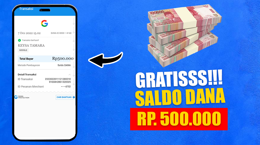 Dapatkan Saldo DANA Gratis Rp500 000 Yang Terbukti Membayar