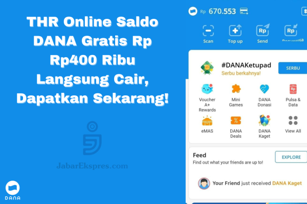 THR Online Saldo DANA Gratis Rp Rp400 Ribu Langsung Cair Dapatkan