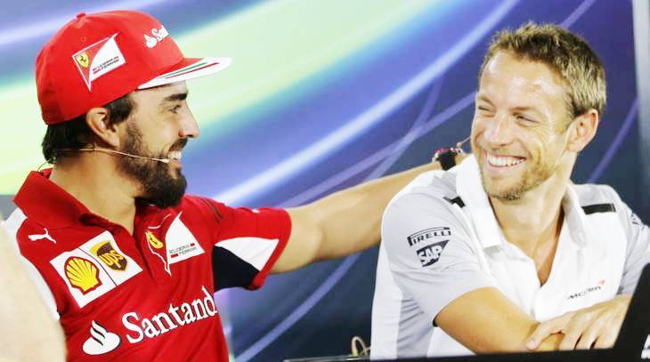 F1 Jenson Button dan Fernando Alonso