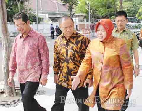 YUDI PERDANA/JP PHOTO KUAT: Wali Kota Surabaya Tri Rismaharini akan diusung kembali oleh PDIP pada pemilihan kepala daerah mendatang. Namun majunya Risma menimbulkan gejolak, karena dirinya dianggap tidak punya lawan dalam pilwalkot.