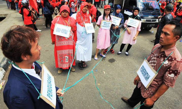 Aksi Buruh peringati hari Perempuan seduinia