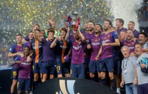 Reuters Barcelona juara Piala Super Spanyol 2018