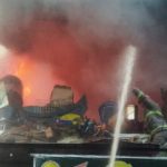 Dua Gudang Pabrik Kebakaran di Desa Tegalluar Bandung