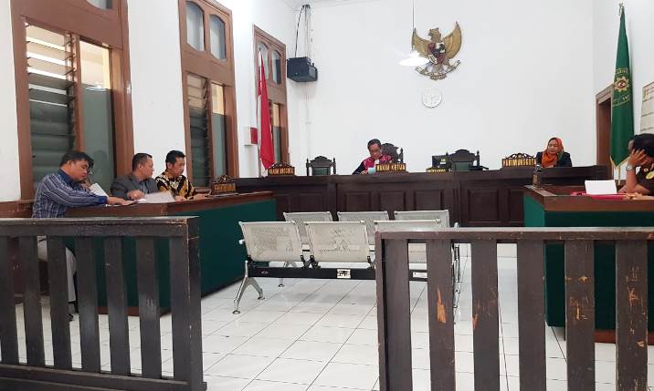 Proses sidang gugatan prapeadilan kasus Korupsi Andri Salman terhadap PD Pasar Kota Bandung