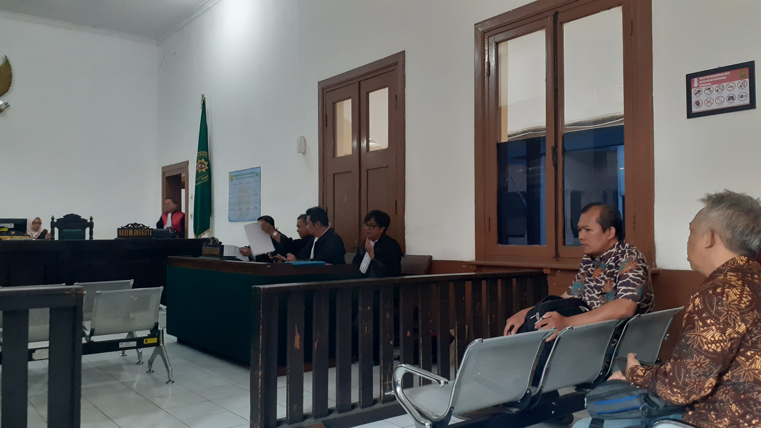 Andri Salman terdakwa kasus korupsi di BUMD Kota Bandung PD Pasar tengah menjalani sidang di Pengadilan Negari Tipikor Kota bandung