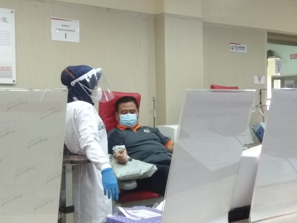 Kegiatan Donor Darah di PMI Kota Bandung, Jumat (16/4) (Dok. Nurrani Rusmana)