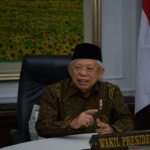Wakil Presiden Ma'ruf Amin berpidato pada acara Gerakan Nasional Bangga Buatan Indonesia “Kilau Digital Permata Flobamora” Nusa Tenggara Timur 2021, Jumat (18/6/2021). (Asdep KIP Setwapres)