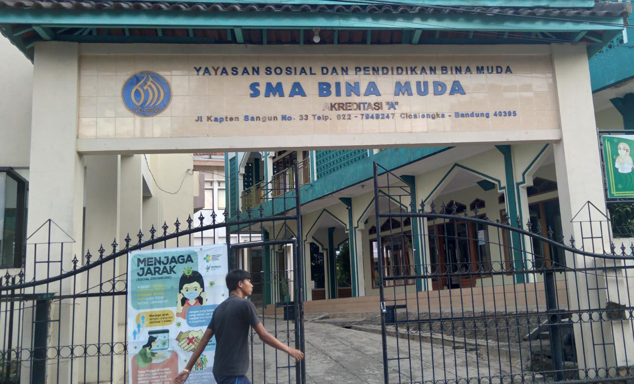 SMA Bina Muda, Desa Tenjolaya, Kecamatan Cicalengka, Kabupaten Bandung pada Sabtu (12/6) kemarin. (Yanuar Baswata/Jabar Ekspres)
