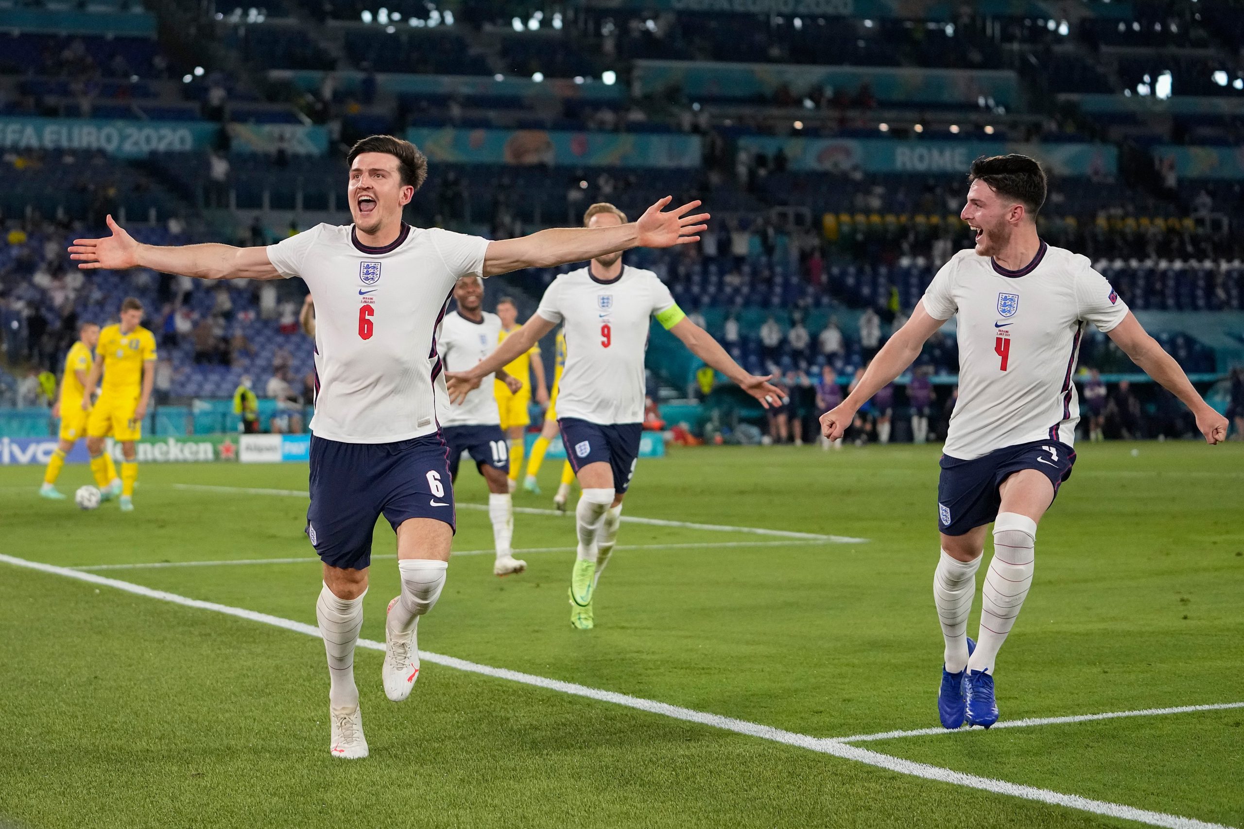 SELEBRASI: Punggawa tim nasional Inggris merayakan gol yang tercipta/@England/Twitter/