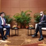 Pertemuan Menko Perekonomia Airlangga Hartarto dengan salah satu menteri dari negara Singapura untuk menjajaki peluang kerjasama