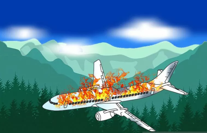 Ilustrasi - Sebuah pesawat yang terjatuh. ANTARA/Ardika/am.