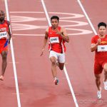 Sprinter muda andalan Indonesia Lalu Muhammad Zohri beradu cepat pada ajang cabor atlettik sprint 100 m putra Olimpiade Tokyo 2020