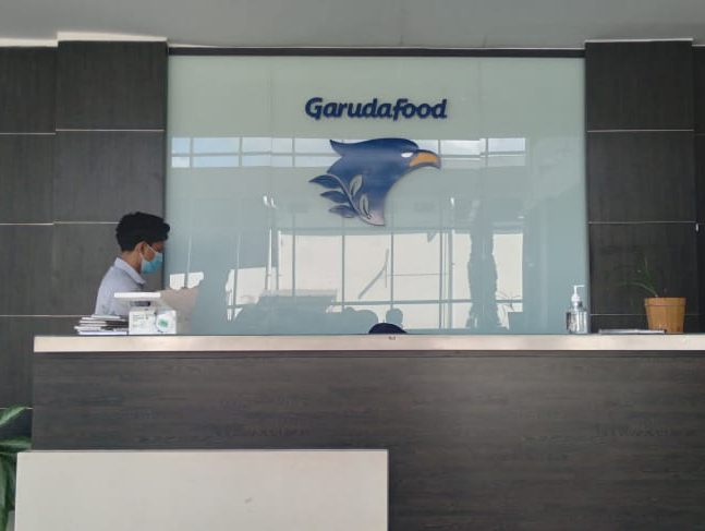 Ruang lobi Garudafood Putra Putri Jaya PT pada Selasa (13/7). (Yanuar Baswata/Jabar Ekspres)