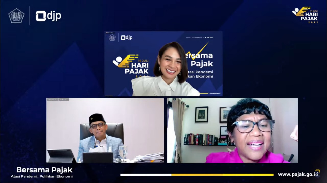 Peluncuran buku tentang Reformasi Perpajakan menghadirkan narasumber Direktur Jenderal Pajak Suryo Utomo dan Wartawan Senior Hermien Y. Kleden, serta penyanyi jazz Andien sebagai moderator.