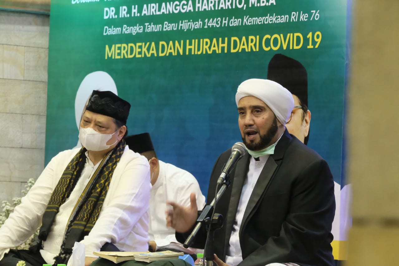 Airlangga Hartarto Bersama Habis Syehk Abdul Qodir Assegaf