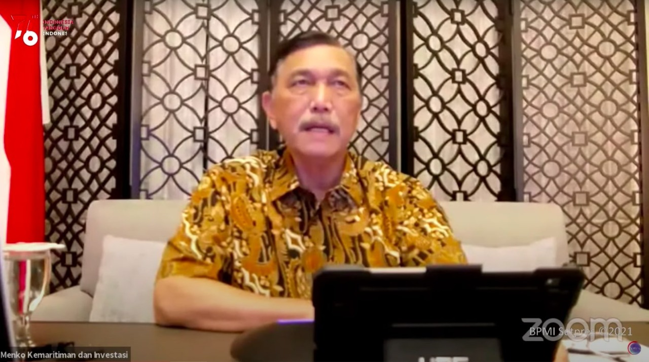 Menteri Koordinator Bidan Kemaritiman dan Investasi Luhut Binsar Panjaitan mengatakan Jabodetabek hingga Bali kembali berlakukan PPKM Level 3 (Istimewa)