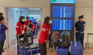 Kloter keempat kontingen Indonesia untuk Paralimpiade Tokyo tiba di Bandara Haneda, Tokyo, Jepang, Jumat (20/8/2021). ANTARA/HO-KBRI Tokyo