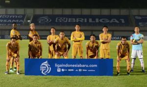 Tim Bhayangkara FC pada laga perdana Liga 1 musim 2021-2022 Indomilk Sport Center, Tangerang, Minggu (29/8/2021). HO/instagram@bhayangkarafc