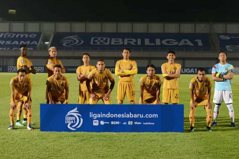 Tim Bhayangkara FC pada laga perdana Liga 1 musim 2021-2022 Indomilk Sport Center, Tangerang, Minggu (29/8/2021). HO/instagram@bhayangkarafc