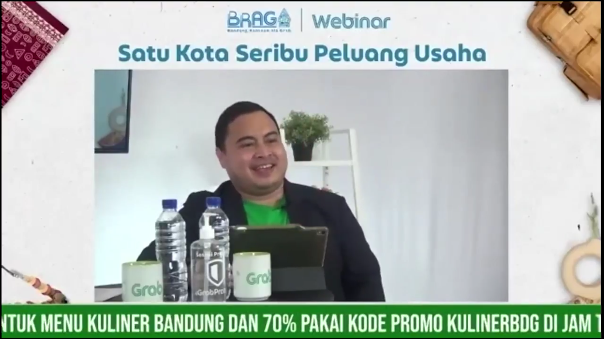 Region Head of West Java & Central Java, Grab Indonesia, Yose Tireza Arizal, menyampaikan penjelasan mengenai program BRAGA tahun ini memperingati hari jadi Kota Bandung ke-211, dan sebagai bentuk dukungan Grab terhadap Bandung ‘Goes Safer & Smarter’