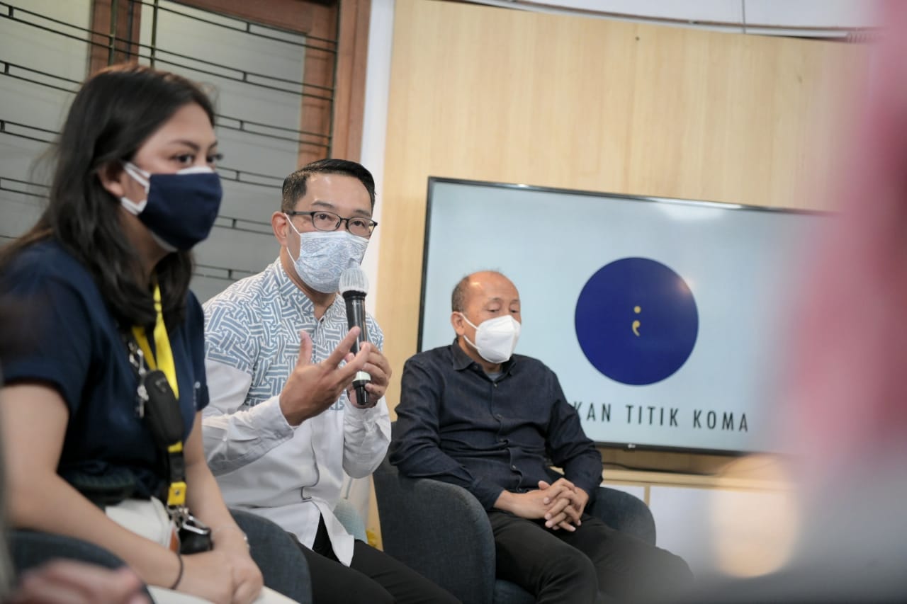 Gubernur Jawa Barat (Jabar) Ridwan Kamil saat menghadiri Talkshow dan Konsultasi Psikologi Mental Illness di Kota Bandung