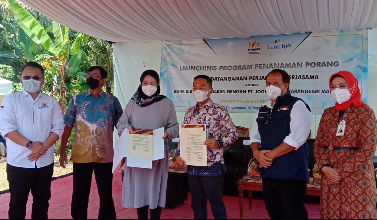 Para Pelaku UMKM di Kabupaten Pangandaran k menerima pinjaman kredi KUR dari bjb