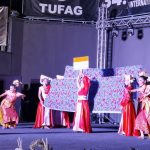 Penampilan tim tari Indonesia dalam lomba "34th Tufag International Folkdance Competition" di Yalova, Turki, Sabtu (4/9/2021). (ANTARA/HO-KJRI Istanbul)