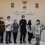 Jajaran Komisi I DPRD Provinsi Jawa Barat ketika mengunjungi KPU untuk menanykan persiapan Pilpres