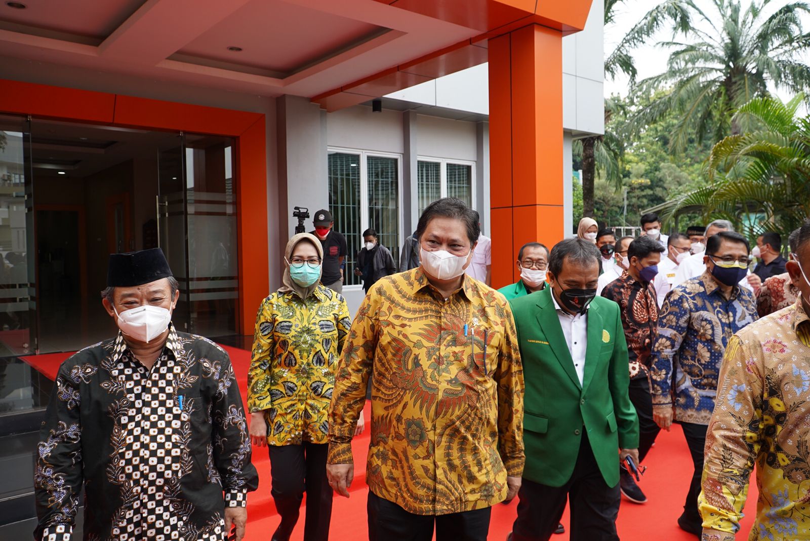 Menteri Koordinator Bidang Perekonomian Airlangga Hartarto ketika mengujungi Universitas Muhammadiyah