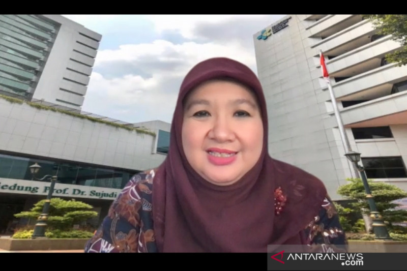 Tangkapan layar Juru Bicara Vaksinasi COVID-19 Kementerian Kesehatan RI Siti Nadia Tarmizi saat konferensi pers secara virtual yang disimak melalui aplikasi Zoom, Jumat (10/9/2021). (ANTARA/Andi Firdaus).