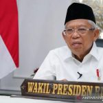 Wakil Presiden Ma'ruf Amin menyampaikan sambutan dalam acara Dialog Nasional Lintas Agama Badan Pengelola Masjid Istiqlal secara virtual dari kediaman resmi wapres di Jakarta, Selasa (7/8/2021). ANTARA/HO-Asdep KIP Setwapres/aa.