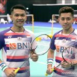 (kiri kanan) Pasangan Fajar Alfian/Muhammad Rian Ardianto menjadi ganda putra Indonesia keempat yang lolos ke babak 16 besar Denmark Open 2021 setelah memastikan kemenangan atas Lu Ching Yao/Yang Po Han dari Taiwan, Rabu (20/10/2021, 12:57 WIB). ANTARA/Twitter/@INABadminton/pri.