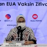 Tangkapan layar Kepala BPOM Penny K. Lukito dalam konferensi pers izin EUA Vaksin Zifivax yang diikuti secara daring di Jakarta, Kamis (7/10/2021). (ANTARA/ Zubi Mahrofi)
