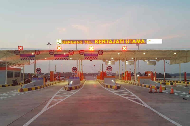 Gerbang Jalan Tol Kertajati di Kabupaten Majalengka, Jawa Barat. ANTARA/HO-Humas ASTRA Tol Cipali