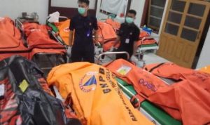 Para korban Siswa Mts Harapan Baru yang berhasil di evakuasi di RSUD Kabupaten Ciamis