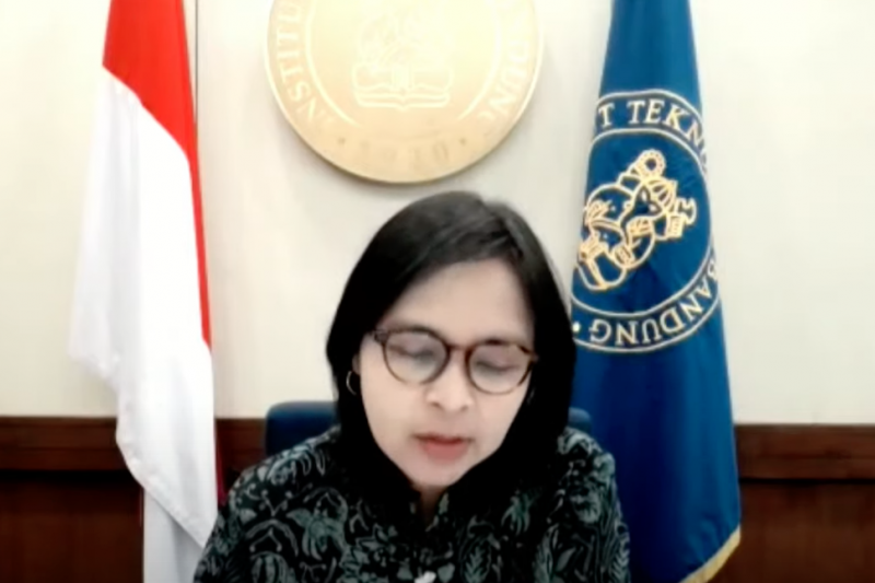 Rektor Institut Teknologi Bandung (ITB) Prof Reini Wirahadikusumah dalam webinar yang dipantau di Jakarta, Kamis (7/10/2021). (ANTARA/Indriani)