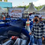 Ratusan Peserta Ikuti Event Soreang Cup Ikan Koi 2021 di Soreang Kabupaten Bandung, Minggu (3/10).
