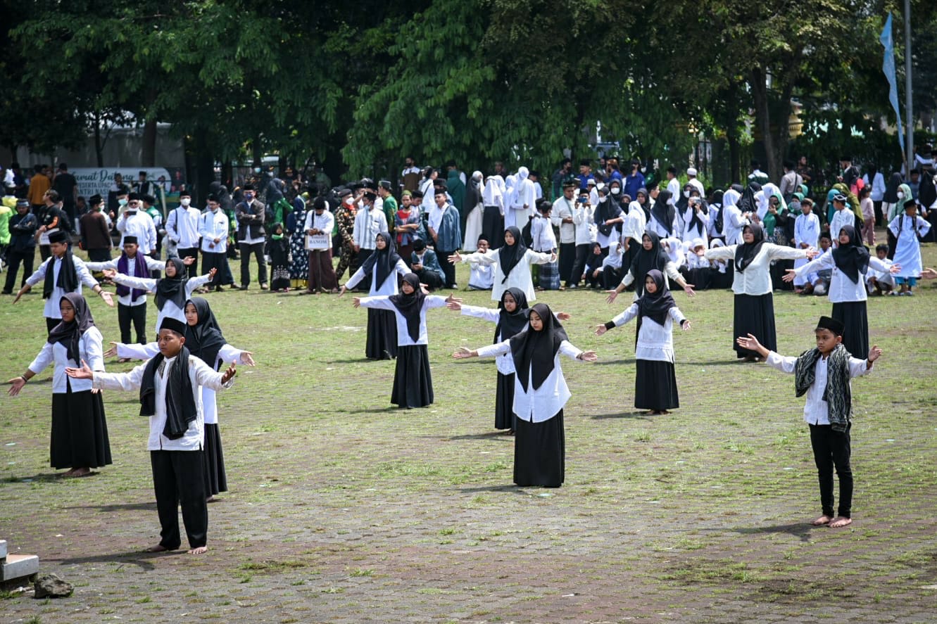 Upacara Peringatan Hari Santi Nasional Tahun 2021 di Lapangan Upakarti, Soreang, Jumat (22/10)
