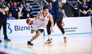 Guard tim nasional Indonesia Abraham Damar Grahita saat berlaga melawan Korea Selatan pada kualifikasi FIBA Asia Cup 2021. (FIBA Asia )