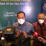 Menteri Perdagangan Muhamamad Lutfi seusai Rakornas Barang Kebutuhan Pokok jelang Natal dan Tahun Baru 2022 di Bandung, Senin (15/11/2021). (ANTARA/Ajat Sudrajat)