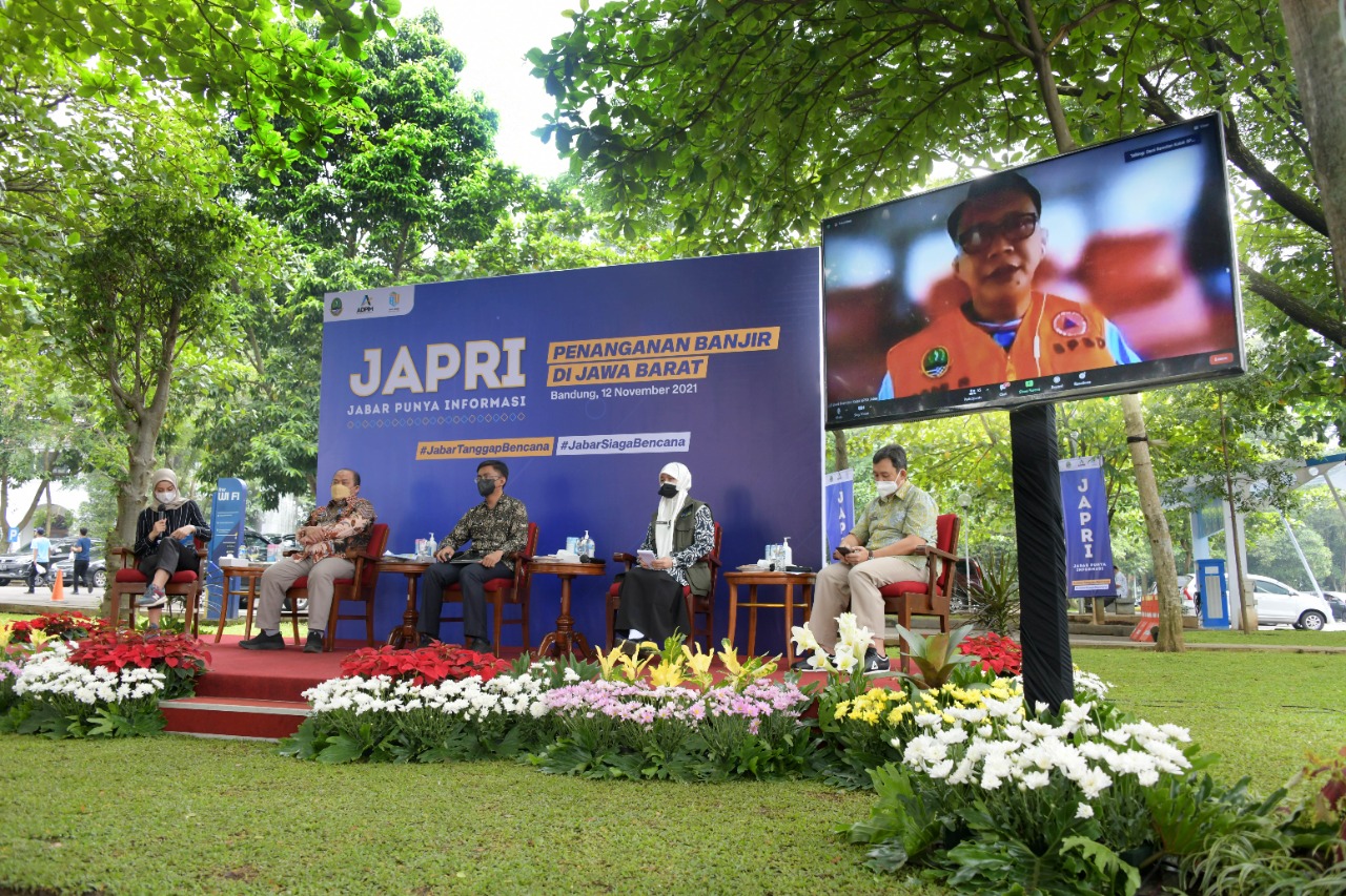 Acara Jabar Punya Informasi (Japri) yang di gelar di halaman Gedung Sate mengangkat tema penanganan bencana di Jabar