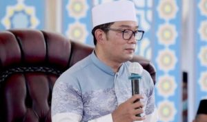 Gubernur Jabar Ridwan Kamil ketika memberikan komentar tentang korban pemerkosaan santriwati di Kota Bandung