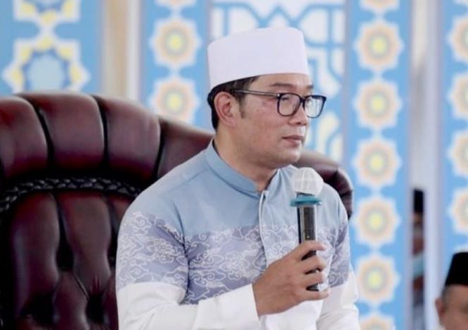 Gubernur Jabar Ridwan Kamil ketika memberikan komentar tentang korban pemerkosaan santriwati di Kota Bandung