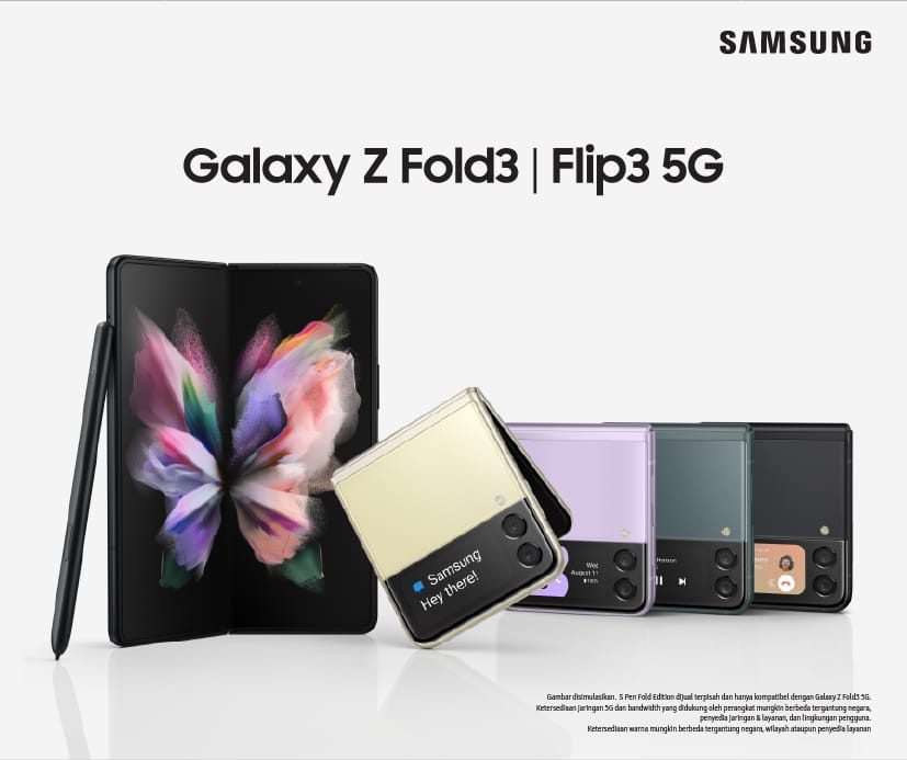 Fitur canggih dengan layar lebar merupakan fitur unggulan dari Samsung Galaxy Z Fold3 5G