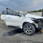 Mobil yang ditumpangi Vanessa Angel dan suami mengalami kecelakaan di Tol Jombang. Tubagus Joddy, sopir Vanessa, diduga sebagai penyebab kecelakaan. (Istimewa)