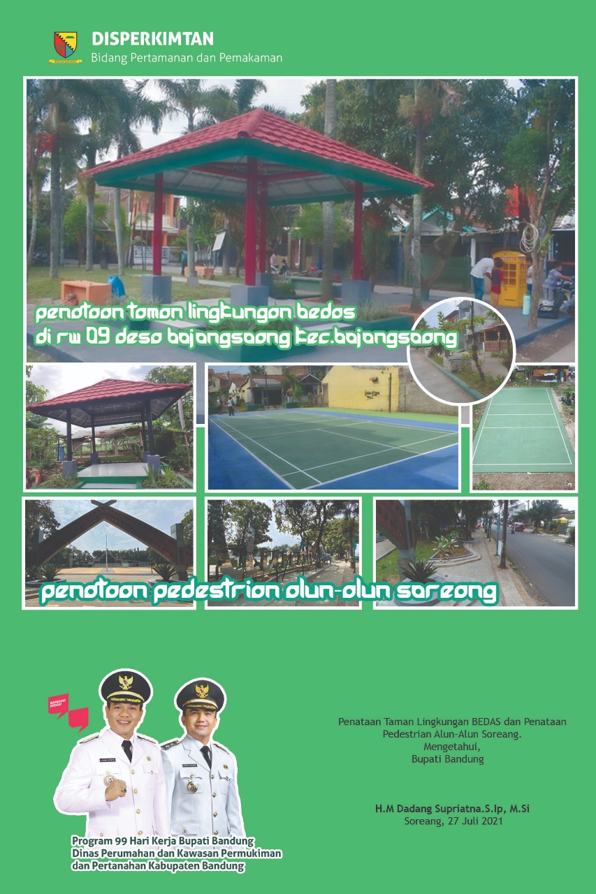 Program penataan taman yang digagas Bupati Kabupaten Bandung Dadang Supriatna