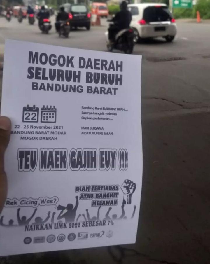 Dok. Ajakan Mogok Daerah Seluruh Buruh Bandung Barat. Foto Prajab