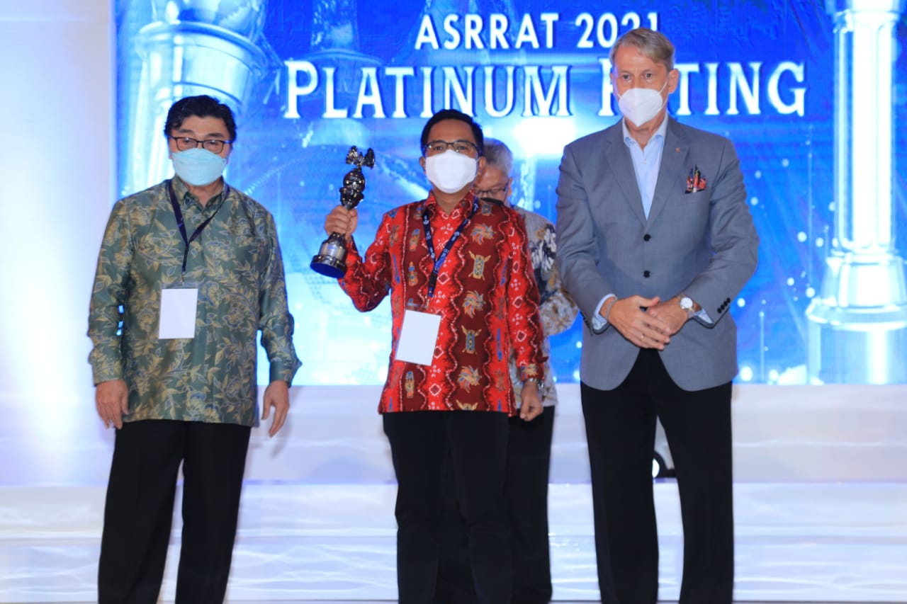 PT. Bank Rakyat Indonesia (Persero) Tbk berhasil meraih penghargaan platinum (tertinggi) dalam ajang Asia Sustainability Report Rating (ASRRAT) 2021