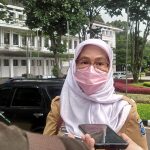 Kepala Dinkes Kota Bandung, Ahyani Raksanagara, menanggapi kasus Omicron. Foto: Yuga Hassani.